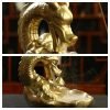 Ceramic Golden Dragon Backflow Incense Burner Waterfall Holder