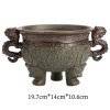 Chinese Antique Ceramic Incense Burner Bowl Censer with Dragon Handle