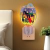 Colorful House Night Light Glass Electric Wall Plug In Wax Candle Melting Heater