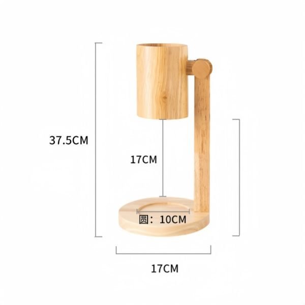 Creative Adjustable and Dimmable Electric Wooden Candle Warming Lamp With Timer for Decor