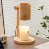 Creative Adjustable and Dimmable Electric Wooden Candle Warming Lamp With Timer for Decor
