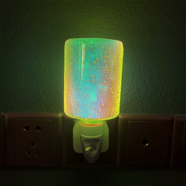 Creative Drop Shaped Electric Glass 3D LED Light Wall Plug In Wax Melter Candle Warmer Lamp