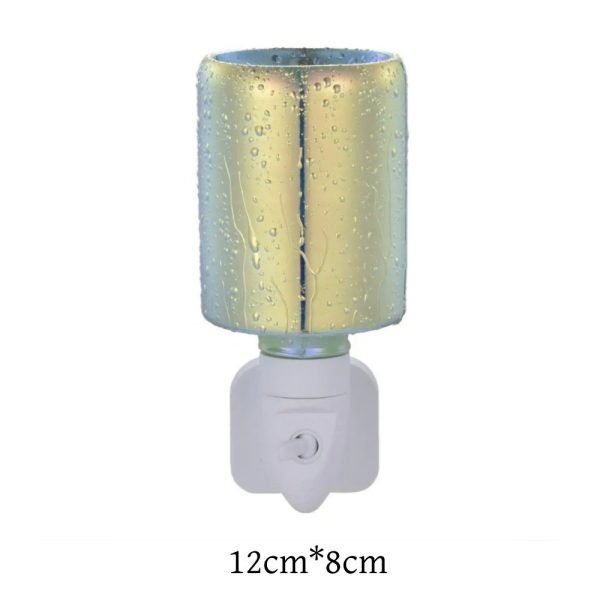 Creative Drop Shaped Electric Glass 3D LED Light Wall Plug In Wax Melter Candle Warmer Lamp