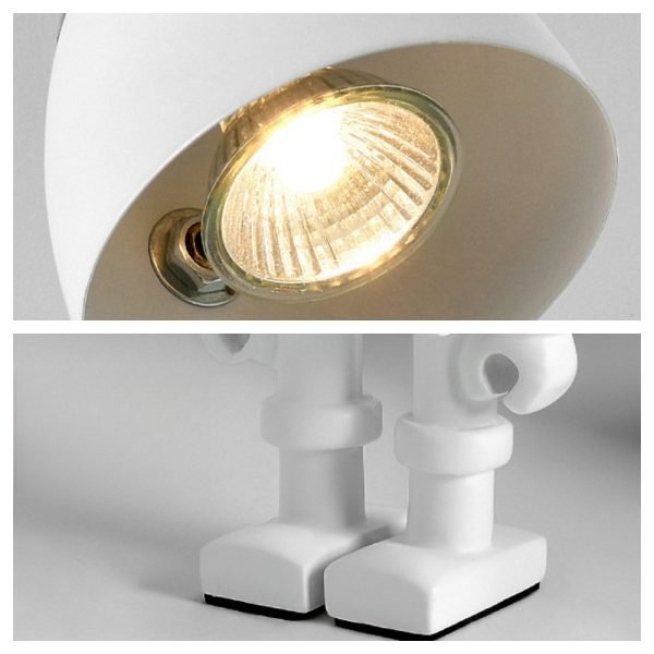 Creative Modern Robot Resin Metal Timing Dimming Electric Wax Candle Warming Lamp