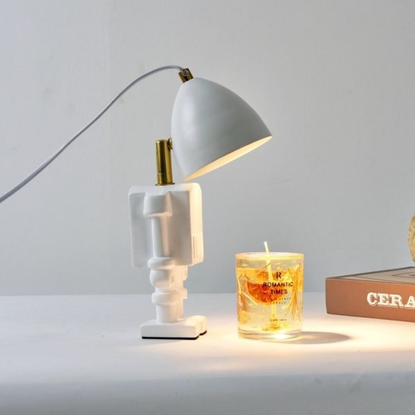 Creative Modern Robot Resin Metal Timing Dimming Electric Wax Candle Warming Lamp