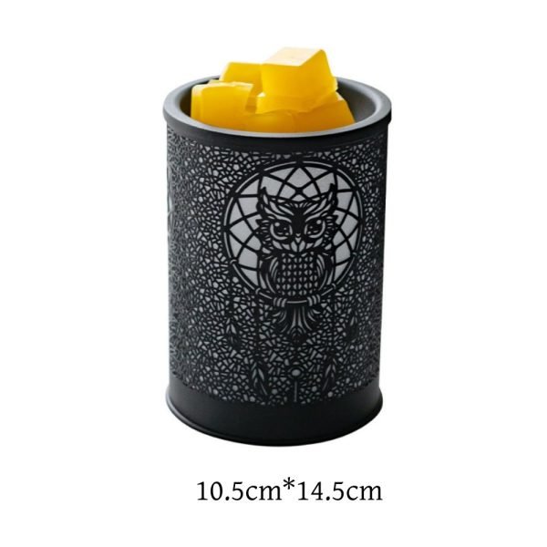 Creative Owl Iron Dimmable Electric Melting Wax Lamp Warmer with Timer