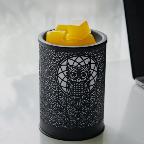 Creative Owl Iron Dimmable Electric Melting Wax Lamp Warmer with Timer