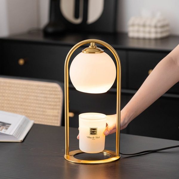 Creative Vintage Electric Dimmable Night Light Lantern Candle Melting Warmer with Timer