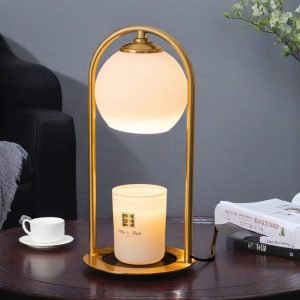 Creative Vintage Electric Dimmable Night Light Lantern Candle Melting Warmer with Timer