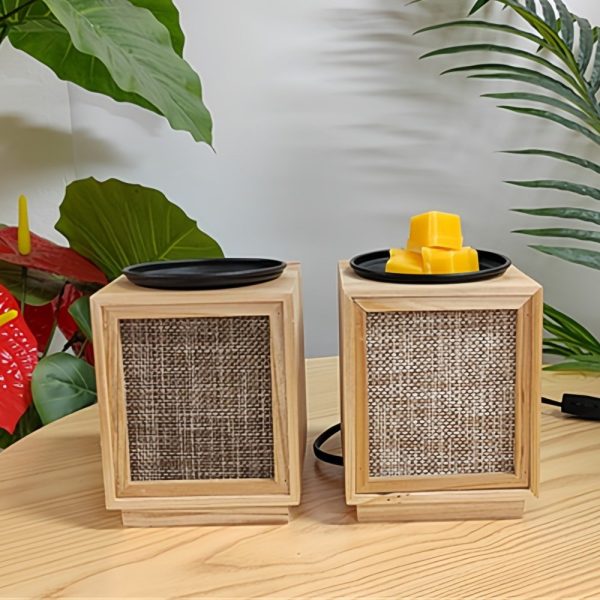 Creative Wood Night Lamp Electric Wax Melt Warmer for Scented Candle