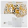 Creative Yellow Mosaic Shattered Glass Electric Lantern Candle Wax Warmer Wall Plug In