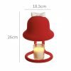 Cute Bowknot Flocked Cordless Decorative Metal Electric Candle Wax Warmer Lamps