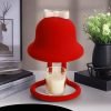 Cute Bowknot Flocked Cordless Decorative Metal Electric Candle Wax Warmer Lamps