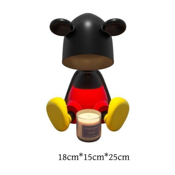 Cute Mickey Mouse Resin Candle Warmer Electric Light Bulb with Preset Timer