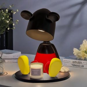 Cute Mickey Mouse Resin Candle Warmer Electric Light Bulb with Preset Timer