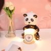 Cute Panda Resin Electric Bulb Candle Warmer Table Lamp with Preset Timer