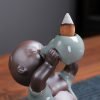 Cute Peeing Boy Theme Ge Kiln Crackle Porcelain Back Flow Incense Holder