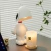 Cute Snoopy Resin Electric Dimmable and Timing Light Bulb Candle Melting Lamp