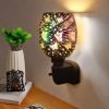 3D Butterfly LED Light  Electric Glass Pluggable Wall Candle Wax Melting Warmer Lamp