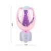 3D Drop Shaped Pink Glass Electric Wall-Mounted Plug In Candle Warming Lamp Heater
