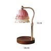 Decorative Flower Glass Marble Timing Dimming Electric Candle Table Lamp Warmer