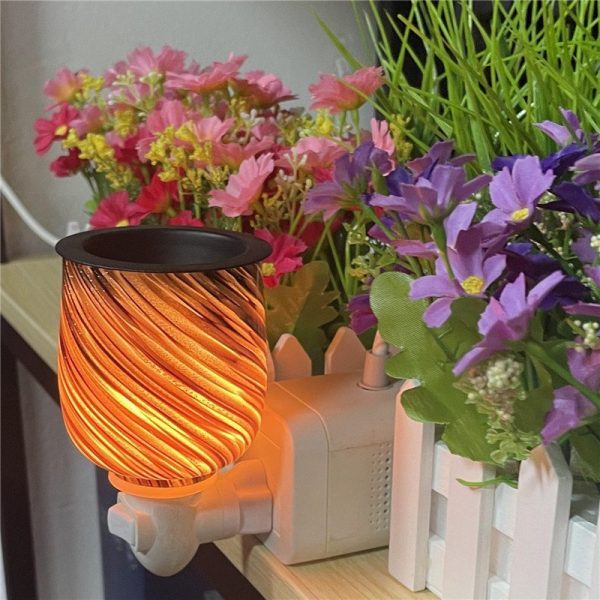 Decorative Glass Electric Pluggable Fragrance Wall Candle Wax Warmer Light for Living Room