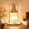 Decorative Metal Electric Marble Candle Melting Warmer Lantern with Dimmer and Timer