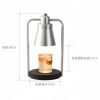 Decorative Silver Iron Electric Night Light Candle Warmer Lantern for Living Room