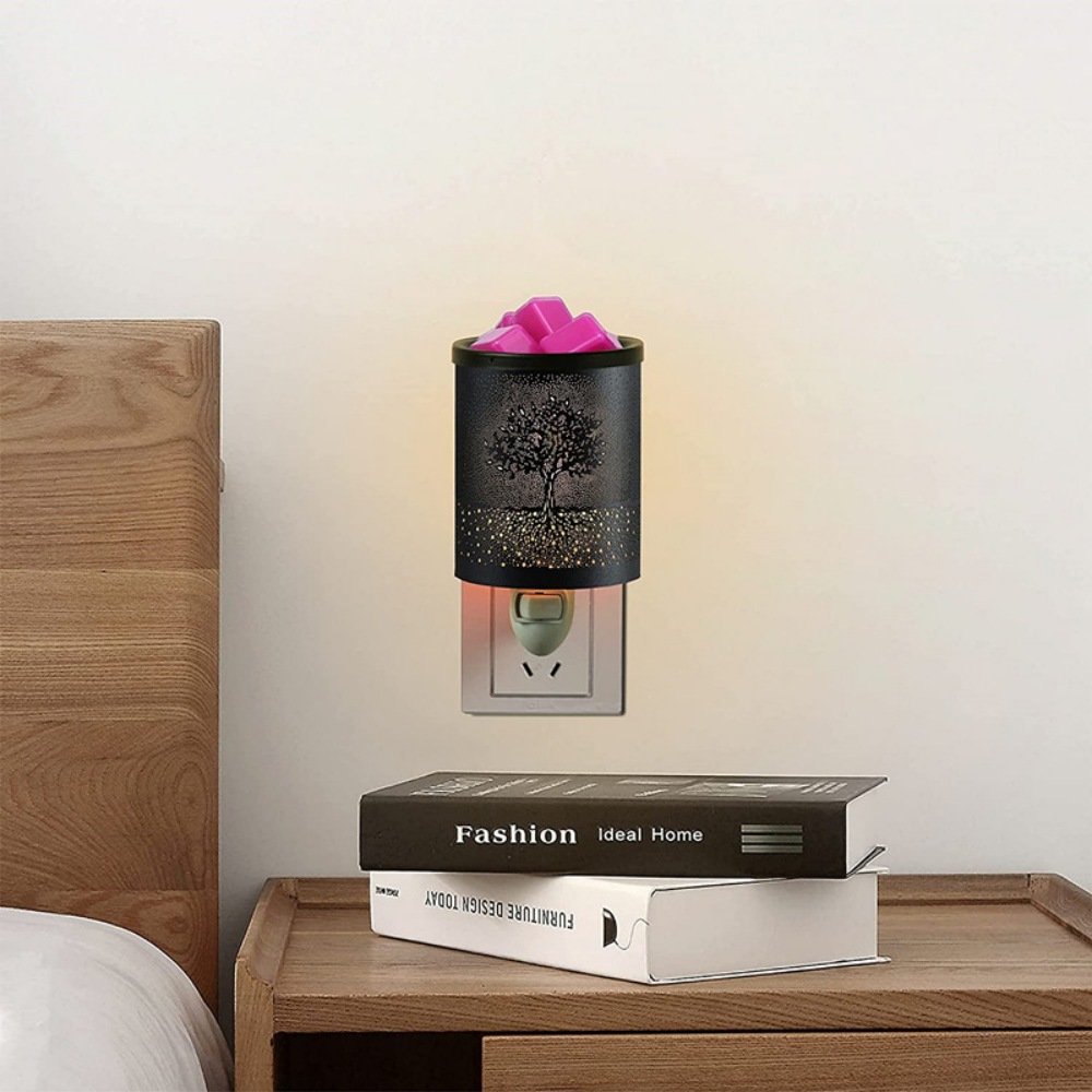 Elegant Carved Tree Pattern Iron Electric Wall Plug In Wax Candle Melting Warmer Elegant Carved Tree Pattern Iron Electric Wall Plug In Wax Candle Melting Warmer
