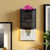 Elegant Carved Tree Pattern Iron Electric Wall Plug In Wax Candle Melting Warmer