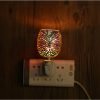 Elegant 3D Fireworks Glass Electric Plug In Wall LED Light Candle Wax Warmer Lamp