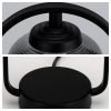 Elegant Vintage Black Iron and Glass Electric Lantern Candle Warmer with Preset Timer