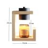 Elegant Wooden Electric Dimmable Candle Light Warmer Wax Melter Lamp for Home Decor