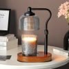 Golden Black Glass Metal Adjustable Electric Melting Wax Candle Warmer Lamps