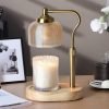 Golden Black Glass Metal Adjustable Electric Melting Wax Candle Warmer Lamps