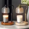 Golden Black Glass Metal Adjustable Electric Melting Wax Candle Warmer Lamps