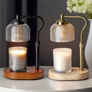 Golden Black Glass Metal Adjustable Electric Melting Wax Candle Warmer Lamps