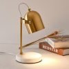 Golden Marble and Iron Metal Dimmable Electric Candle Warmer with Light Bulb