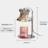Grey Metal Glass Adjustable Dimmable Electric Candle Melting Table Lamp with Timer