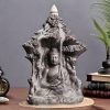 Handmade Zen Buddha Ceramic Backflow Waterfall Burning Incense Holder