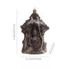 Handmade Zen Buddha Ceramic Backflow Waterfall Burning Incense Holder