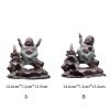 Japanese Laughing Buddha with Lotus Ceramic Cascading Back Flow Incense Holders