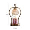 Luxurious Glass Metal Electric Lantern Candle Warmer Light with Timer and Dimmer