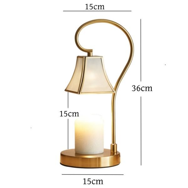 Luxurious Glass and Iron Electric Dimmable Light Bulb Candle Light Wax Warmer