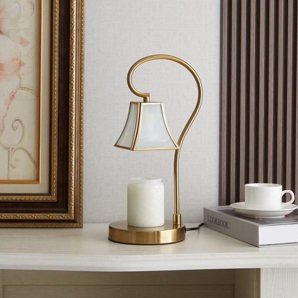 Luxurious Glass and Iron Electric Dimmable Light Bulb Candle Light Wax Warmer