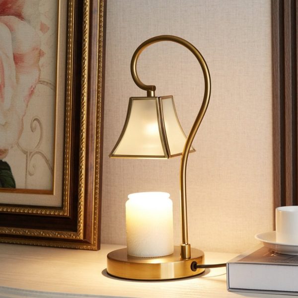 Luxurious Glass and Iron Electric Dimmable Light Bulb Candle Light Wax Warmer