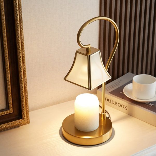 Luxurious Glass and Iron Electric Dimmable Light Bulb Candle Light Wax Warmer