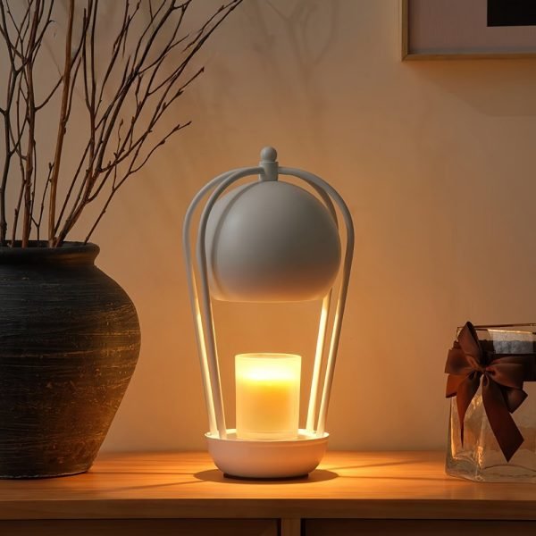 Metal Electric Balloon Aurora Lantern Candle Warmer Wax Melting Lighting Lamp with Timer and Dimmer