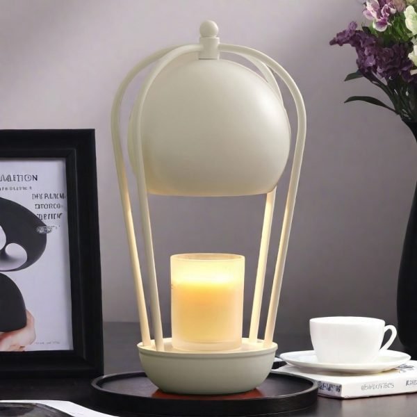 Metal Electric Balloon Aurora Lantern Candle Warmer Wax Melting Lighting Lamp with Timer and Dimmer