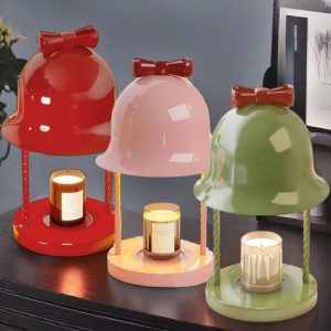 Modern Cute Colorful Iron Dimmable Electric Aurora Lanterns Candle Warmer Table Lamps